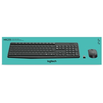 Logitech MK235 Durable Wireless vezeték nélküli cseppálló angol (US) billentyűzet + egér szürke