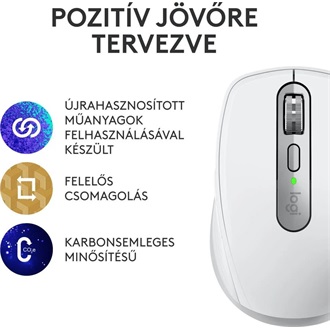 Logitech MX Anywhere 3S optikai Bluetooth egér (Pale Grey) világosszürke