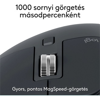 Logitech MX Master 3S optikai Bluetooth egér fekete
