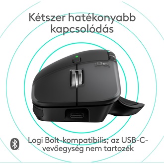 Logitech MX Master 4 for Mac optikai Bluetooth egér fekete (Space Black)