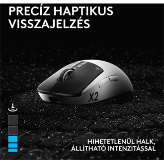 Logitech PRO X2 SUPERSTRIKE LIGHTSPEED optikai vezeték nélküli gaming egér fehér-fekete (Lunar Eclipse)