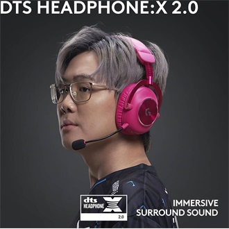 Logitech PRO X 2 LIGHTSPEED gaming fejhallgató headset rózsaszín