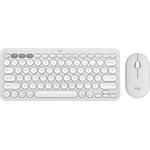 Logitech Pebble 2 Combo Bluetooth / vezeték nélküli angol (US) membrán billentyűzet + egér fehér