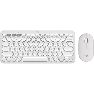 Logitech Pebble 2 Combo Bluetooth / vezeték nélküli angol (US) membrán billentyűzet + egér fehér