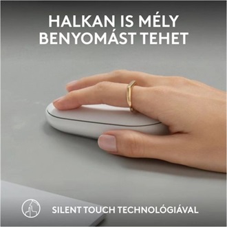 Logitech Pebble Mouse 2 M350S optikai Bluetooth egér fehér