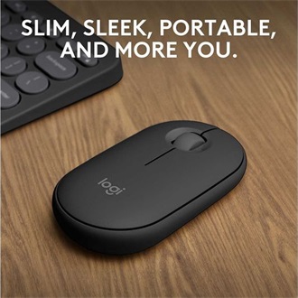 Logitech Pebble Mouse 2 M350S optikai Bluetooth egér fekete