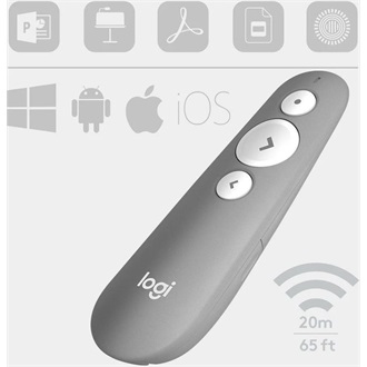 Logitech R500s lézeres Bluetooth presenter (640-660nm) szürke