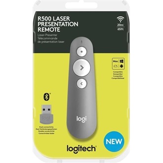 Logitech R500s lézeres Bluetooth presenter (640-660nm) szürke