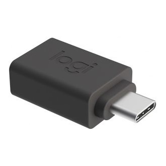Logitech USB-C -> USB-A 2.0 M/F adapter fekete