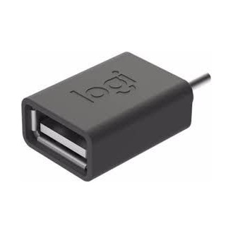 Logitech USB-C -> USB-A 2.0 M/F adapter fekete