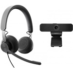 Logitech Wired Personal Video Collaboration Kit C925e  webkamera + headset UC ZONE fekete