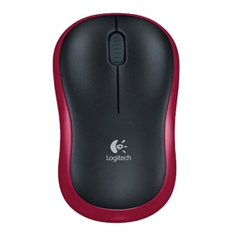 Logitech M185 nano optikai vezeték nélküli notebook egér fekete-piros