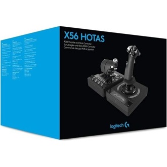 Logitech X56 H.O.T.A.S. USB-A joystick + gázkar játékvezérlő fekete