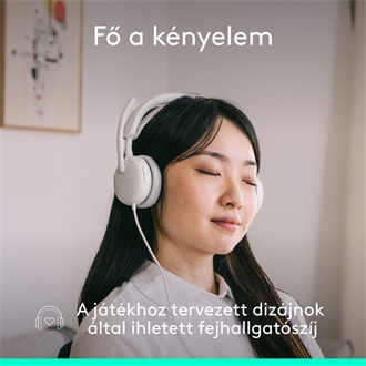 Logitech Zone Wired 2 fülhallgató headset fehér