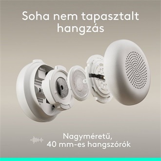 Logitech Zone Wired 2 fülhallgató headset fehér