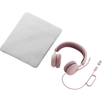 Logitech Zone Wired 2 fülhallgató headset rózsaszín