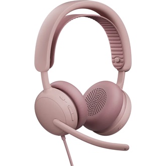 Logitech Zone Wired 2 fülhallgató headset rózsaszín