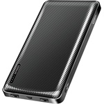 Loiglink Power bank 10.000 mAh, 2x USB-A, USB-C, micro-USB, fekete