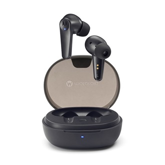 MOTOROLA BUDS 600 bluetooth fülhallgató SZTEREO (v5.2, TWS, mikrofon, aktív zajszűrő, IPX5 vízálló + töltőtok) FEKETE