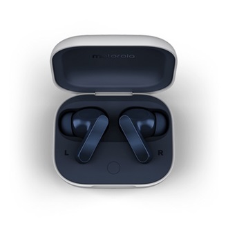 MOTOROLA BUDS Bluetooth fülhallgató SZTEREO v5.3, vízálló + töltőtok, SÖTÉTKÉK