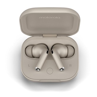 MOTOROLA BUDS+ bluetooth fülhallgató SZTEREO (v5.3, TWS, mikrofon, aktív zajszűrő, vízálló + töltőtok) VILÁGOSSZÜRKE