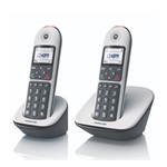 MOTOROLA CD5012 telefon készülék (vezeték nélküli, 2 kézibeszélő, kijelző, DECT) FEHÉR