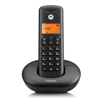 MOTOROLA E201 telefon készülék (vezeték nélküli, kijelző, DECT) FEKETE