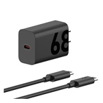 MOTOROLA TURBOPOWER hálózati töltő Type-C aljzat 68W, gyorstöltő + Type-C kábel, FEKETE