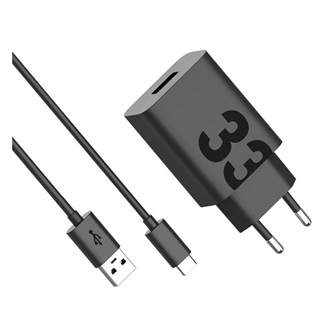 MOTOROLA TURBOPOWER hálózati töltő USB aljzat 33W, gyorstöltő + Type-C kábel, FEKETE