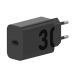 MOTOROLA hálózati töltő Type-C aljzat (30W, PD gyorstöltő) FEKETE (Gigapack csomagolás)