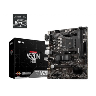 MSI A520M PRO desktop alaplap microATX
