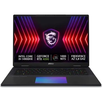 MSI Titan 18 HX A2WJ gaming notebook fekete (120Hz; Core Black)