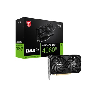 MSI GeForce RTX 4060 Ti Ventus 2X Black OC 8GB GDDR6 128-bit grafikus kártya