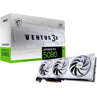 MSI GeForce RTX 5080 Ventus 3X White OC 16GB GDDR7 256-bit grafikus kártya