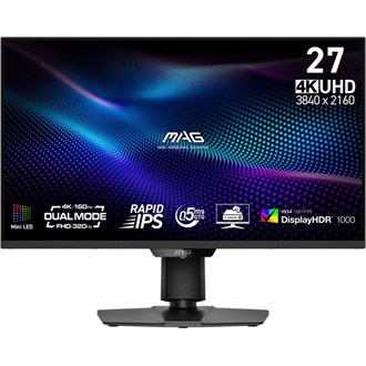 MSI MAG 274UPDF E16M 27" IPS MiniLED gaming monitor fekete 160Hz (USB-C: 15W)