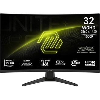 MSI MAG 321CQF E18 31.5" ívelt VA LED gaming monitor fekete 180Hz FreeSync