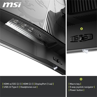 MSI MAG 321CUP QD-OLED 31.5" Quantum Dot OLED gaming monitor fekete 165Hz G-Sync (USB-C: 15W)