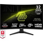 MSI MAG 325CQF 31.5" ívelt VA LED gaming monitor fekete 180Hz (USB-C: 15W)