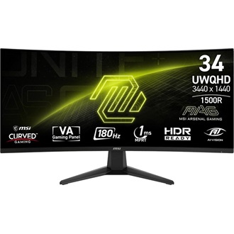 MSI MAG 346CQ 34" ívelt VA LED gaming monitor fekete 180Hz