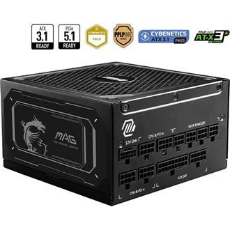 MSI MAG A1000GL PCIE5 II ATX desktop tápegység 1000W 80+ Gold BOX