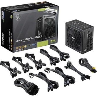 MSI MAG A1000GL PCIE5 II ATX desktop tápegység 1000W 80+ Gold BOX