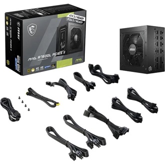MSI MAG A750GL PCIE5 II ATX desktop tápegység 750W Cybenetics Gold BOX