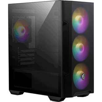 MSI MAG FORGE M100R táp nélküli ablakos MT Mini Tower számítógépház fekete