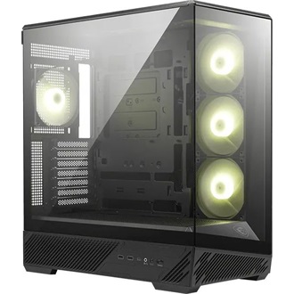 MSI MAG PANO 130R PZ táp nélküli ablakos Mid Tower számítógépház fekete