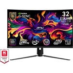 MSI MPG 321CURX QD-OLED 31.5" ívelt Quantum Dot OLED gaming monitor fekete 240Hz G-Sync (USB-C: 98W)