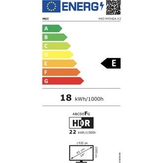 MSI PRO MP242A E2 23.8" IPS LED monitor fekete 120Hz