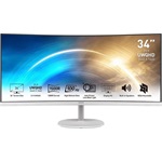 MSI PRO MP341CQW E12 Business 34" ívelt VA LED monitor fehér 120Hz FreeSync