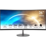 MSI PRO MP341CQ Business 34" ívelt VA LED monitor fekete-ezüst 100Hz FreeSync