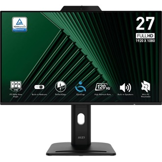 MSI Pro MP272PMG Business 27" IPS LED monitor fekete 120Hz (webcam: 2MP)