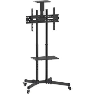 Manhattan 37"-70" TV gurulós tartó állvány fekete